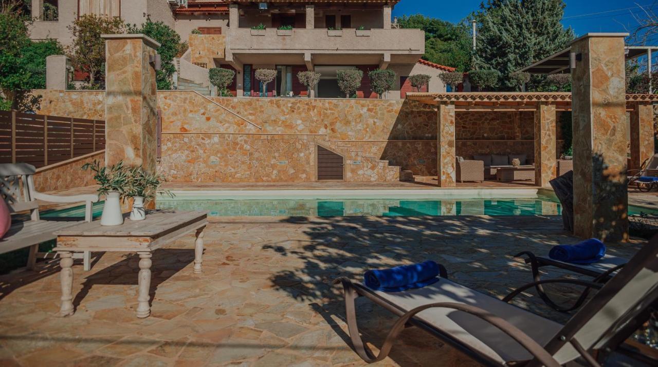 Pool And Sea View Apartments Agia Marina  Esterno foto